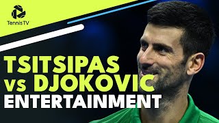 Stefanos Tsitsipas vs Novak Djokovic Entertaining Match  Nitto ATP Finals 2022 Highlights [upl. by Zahavi948]