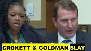 JASMINE CROCKETT DAN GOLDMAN DESTROY JIM JORDAN dub Alvin Bragg hearing [upl. by Sadnalor]