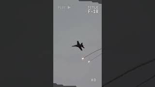 F18 Flare Dump Incredible Military Aircraft Maneuver in Action ✈️🔥 [upl. by Manouch]