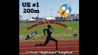 Interview with Erriyon Knighton 16yr old US 1 200m 2033 AAU National Record [upl. by Braasch]