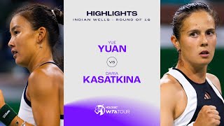 Yue Yuan vs Daria Kasatkina  2024 Indian Wells Round of 16  WTA Match Highlights [upl. by Shandee]