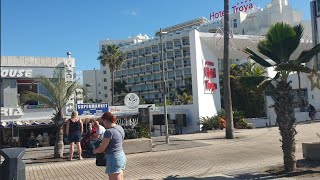 Hotel Troya Playa Las Americas To Mile Sol Tenerife December 2023 [upl. by Elatnahs]