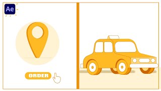 Mobile Taxi App Animation in After Effects Tutorials [upl. by Emylee261]