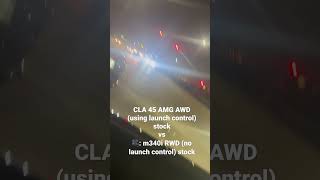 M340i RWD vs CLA 45 AMG AWD dig race [upl. by Johanan]