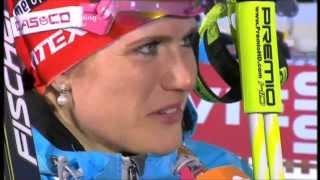 Gabriela Soukalova Sieg im 15 km Einzel Ruhpolding 2014 [upl. by Esinal]