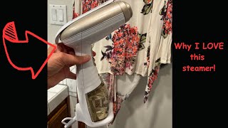 My review of Conair Handheld Garment Steamer Turbo Extreme Steam 1875W Portable Handheld Design [upl. by Adnoloy]