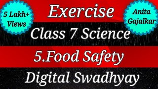 Exercise class 7 science 5Food safety । Question answer class 7 science। exercise food safety।std 7 [upl. by Dew]