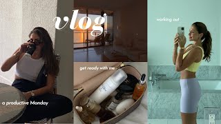 Vlog ♡ monday morning routine getting my body vacation ready  a fall designer haul [upl. by Ecahc889]