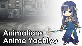 Anime Yachiyo  Battle Animations [upl. by Htenywg]