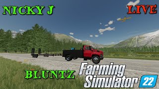 Farming Simulator 22 LIVE BACK COUNTY ROAD [upl. by Nilac]