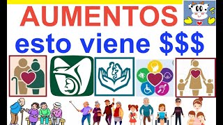 AUMENTOS PENSION 65 IMSS ISSSTE PERSONAS CON DISCAPACIDAD SALARIO MINIMO ETC [upl. by Inaoj]