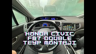 HONDA CIVIC FB7 DOUBLE TEYP MONTAJI MULTİMEDYA TEYP SÖKME TAKMA [upl. by Elletsirk293]