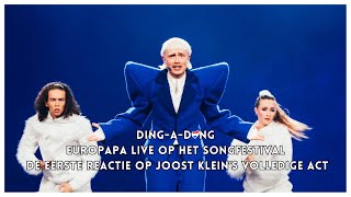 EUROPAPA LIVE OP HET SONGFESTIVAL  de eerste reactie op Joost Klein’s volledige act [upl. by Erma]