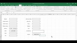 PMKVY  Student Form Data Entry in Excel [upl. by Norabel]