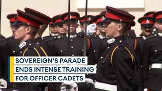 Sovereigns Parade More than 200 officer cadets celebrate commissioning from Sandhurst [upl. by Fortuna314]