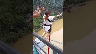 Collection of beautiful women bungee jumping moments bungee travel [upl. by Matthias]