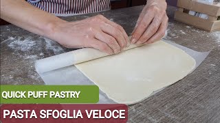 Pasta sfoglia fatta in casa VELOCE  Quick puff pastry  In cucina con Paolina [upl. by Candida]