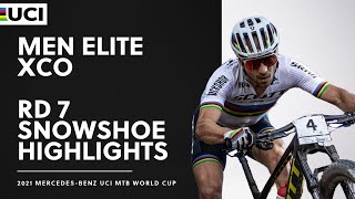 Round 7  Men Elite XCO Snowshoe Highlights  2021 MercedesBenz UCI MTB World Cup [upl. by Lynn]