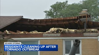 Countryside cleaning up after possible tornado damages homes [upl. by Xanthus]