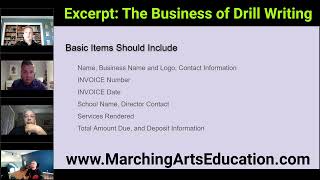 Marching Arts Education Business of Drill Writing Excerpt 1 [upl. by Kingsbury]