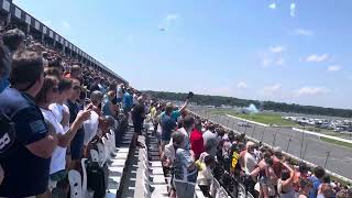 Nascar Cup series Pocono Raceway National anthem and fly over [upl. by Lamdin66]