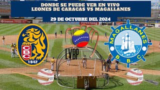 🇻🇪LVBP⚾️Dónde Ver EN VIVO Leones de Caracas vs Magallanes Temporada 20242025 [upl. by Le]