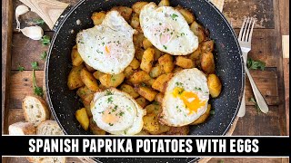 Spanish Paprika Potatoes with Eggs  INSANELY Delicious amp Easy Recipe [upl. by Derfliw]