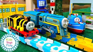 Race Thomas TOMY Plarail Capsule Toy Trains with Kids Toys Play [upl. by Wincer]