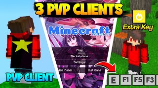 Top 3 Best PVP Client For Minecraft Pe 121  LAG FIX Client for MCPE [upl. by Anail408]