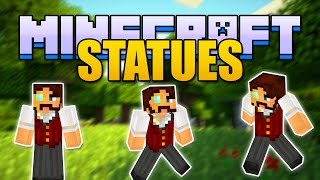 Minecraft STATUES Mod  Create Statues of Players Minecraft v164 Mod Spotlight [upl. by Ahsenahs890]