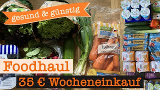 Wocheneinkauf gesund amp günstig Student 35 €  Food Haul mit Food Diary 1 Person [upl. by Warfeld]