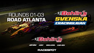 Bohlins Svenska Eracingligan on iRacing  Rounds 0103 at Road Atlanta [upl. by Schonfeld784]