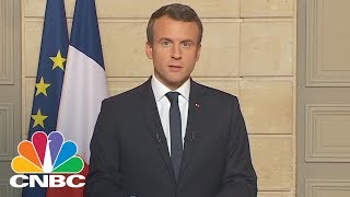 French President Emmanuel Macron Paris Agreement Irreversible  CNBC [upl. by Jareen]