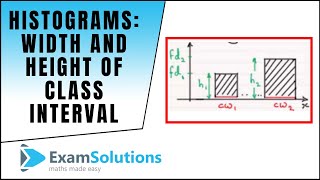 Histograms  How to find the width and height of a class interval  ExamSolutions Maths [upl. by Vitek]