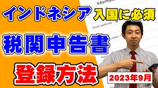 【インドネシア渡航に必須！】税関申告書の登録方法を解説します！バリ島やジャカルタ渡航の2日前以降に必ずご登録ください [upl. by Jeannine146]