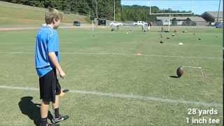 Will Reichard AL  7th grade Kicker  Long Field Goals  Team Jackson Kicking [upl. by Suoirred]