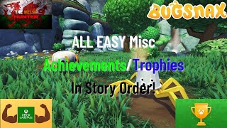 Bugsnax  All Misc amp EASY Achievements in Story Order FREE On Gamepass [upl. by Adora]