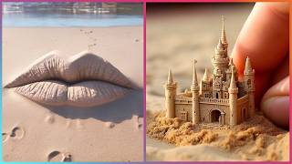 Crazy SAND SCULPTURES amp 15 Other Cool Things ▶4 [upl. by Enihpets]