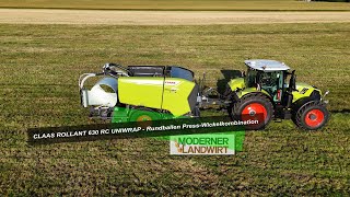 Neuheit 2024  CLAAS ROLLANT 630 RC UNIWRAP  Rundballen PressWickelkombination [upl. by Pappas269]