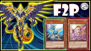 F2P Competitive Hieratic Dragon Deck Duel Links  Low Budget Deck Ideas Yugioh Duel Links [upl. by Esyak472]