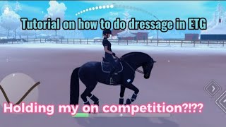 Tutorial on how to do dressage in Equestrian the game Holding my own competition [upl. by Sivek]