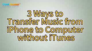 How to Transfer Music from iPhone to Computer without iTunes [upl. by Enellek]