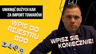 Wpis do rejestru BDO Twoim obowiązkiem handlujesz samochodami nie zapomnij Słono to kosztuje [upl. by Kulseth336]