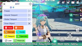 Cheat GENSHIN IMPACT Android 200 ModMenu Fitur Work support no root [upl. by Tris]