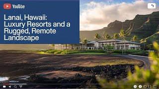 Lanai Hawaii  Features luxury resorts and a rugged remote landscape [upl. by Akienom]