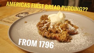 Americas First Bread Pudding Recipe  Amelia Simmons quotAmerican Cookeryquot [upl. by Soren196]