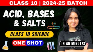 Acid Bases and Salts Science Class 10  OneShot  NCERT Covered [upl. by Avis]