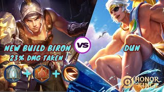 HONOR OF KINGS BIRON VS DUN NEW ARCANA TANK BUILD 83K DMG amp 73K DMG TAKEN honorofkings [upl. by Corissa]