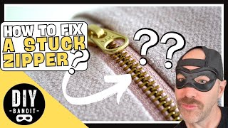 🔥 HOW TO FIX A STUCK JAMMED OR BROKEN ZIPPER➔ AN EASY DIY TRICK [upl. by Herb557]