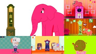 THE PINK ELEPHANT HICKORY DICKORY DOCK CRASHERS PARTY EFFECTS ALL ELEPHANTS [upl. by Lulita]